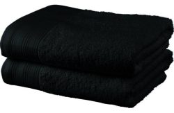 ColourMatch Pair of Hand Towels - Jet Black